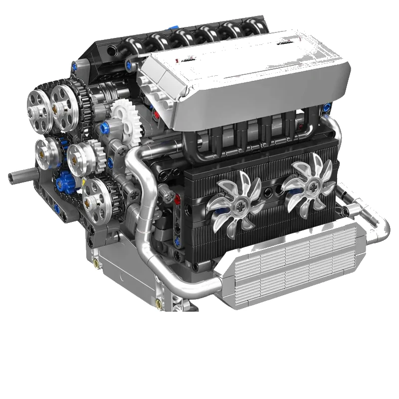Motor Inline-6 German Motorizado | 744PCS - imagem principal