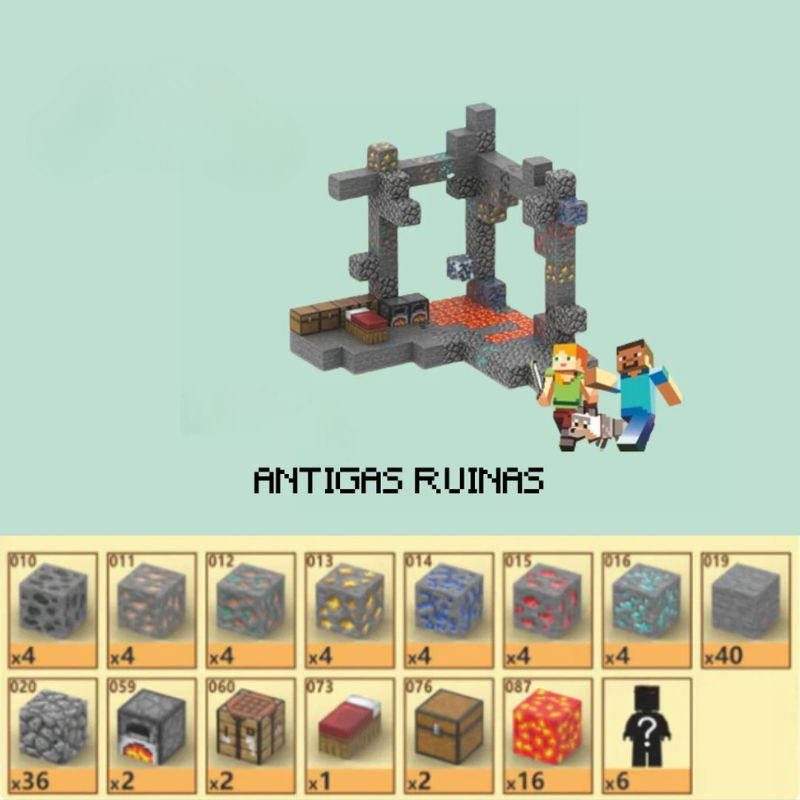 Antigas Ruinas Minecraft | 128PCS